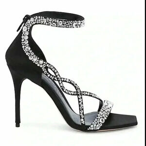 SALE!  ALEXANDER McQUEEN Crystal Satin Heels